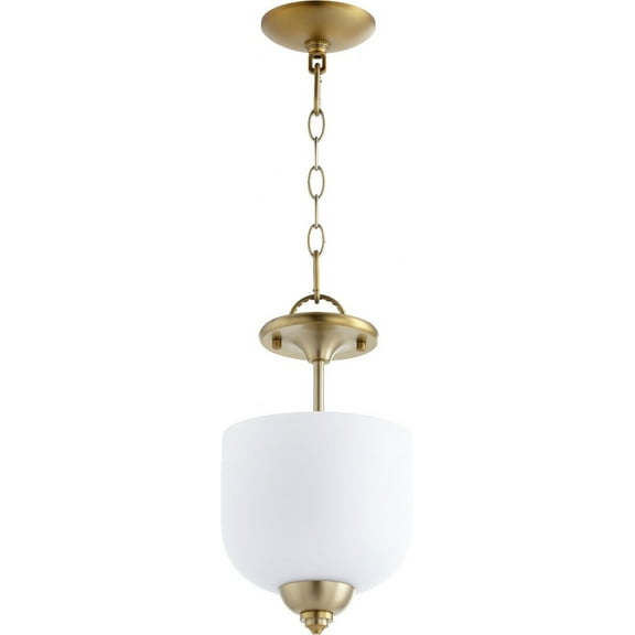 Quorum Lighting Richmond 3-Light Pendant, Aged Brass, 8W x 14H, Dry Rated