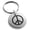 Silver, variant on Stainless Steel Peace Engraved Small Medallion Circle Charm Keychain Keyring