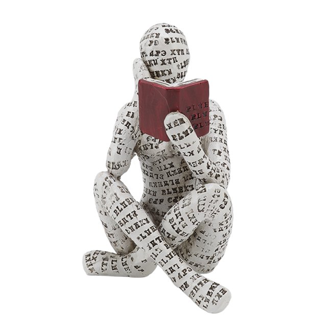 Reading Woman Figurine, Weather Resistant Vivid Textures Innovative Reading Woman Ornament For Dining Table A
