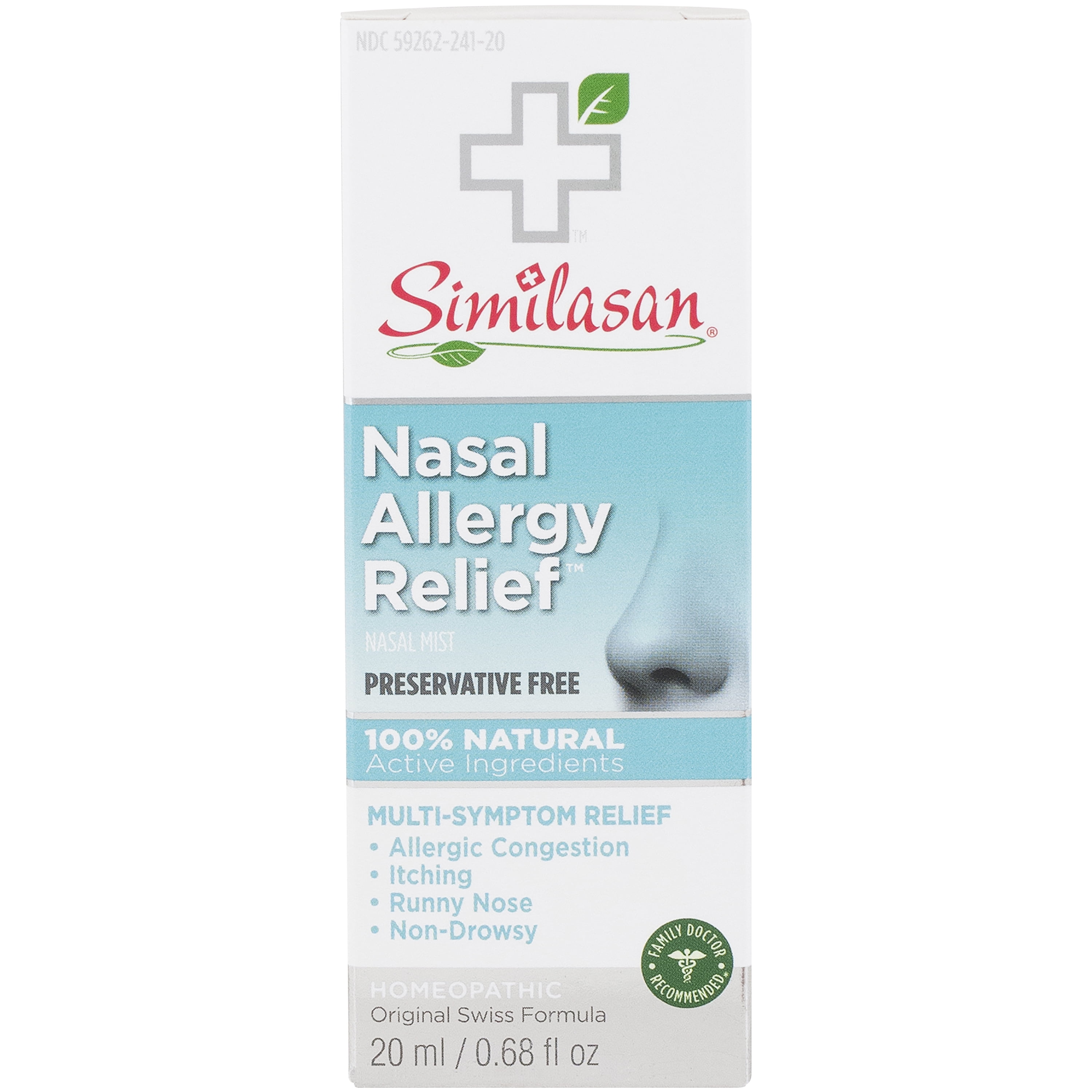 Similasan Nasal Allergy Relief 0.68 oz Bottle Nasal Mist Preservative Free