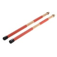 thumbnail image 3 of 1 Pair Drum Rods Sticks + Brushes Stick Set with Storage Bag for Jazz Folk Music, 3 of 5