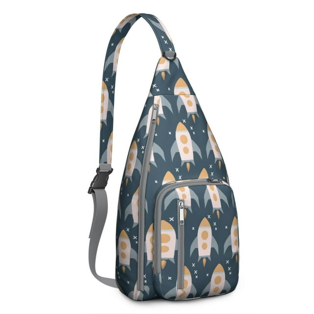 Nebula Cloud Crossbody Bag - Cosmic Dust & Stars Pattern (Breathable)