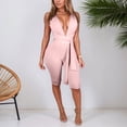 thumbnail image 2 of Stylish Plus Size Jumpsuit For Everyday Wear V Neck Design With Waist Tie For A Flattering Fit Trendy And Comfortable Spring And Summer Outfit, 2 of 6