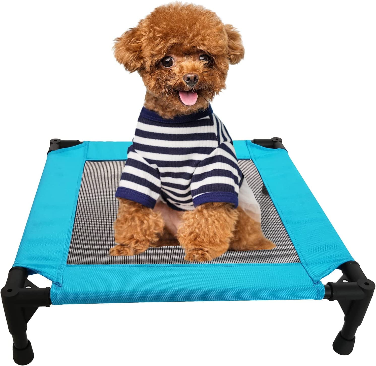 Elevated Dog Bed. Raised Cooling Pet Cot for Dogs & Cats with
