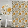 thumbnail image 5 of Spring Daisy Shower Curtain, Waterproof Shower Curtains for Bathroom, Country Vintage Yellow White Floral Leaf Washable Fabric Bathtub Curtain Set Bath Decor with 12 Hooks 48"x72", 5 of 8