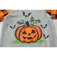thumbnail image 5 of POPTEM Toddler Boys Halloween Shirts Long Sleeve Cotton Pumpkin Graphic Tees Gray 4T, 5 of 7
