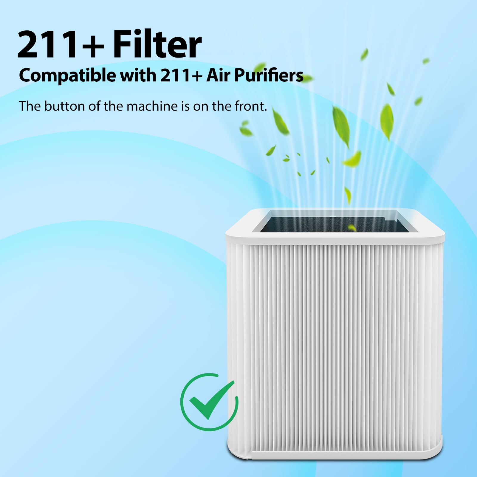 FFAC 211+ Filter Replacement Compatible with 211+ Air Purifier, 2-in-1 H13 HEPA Filter and Activated Carbon Filters,2 Pack