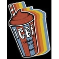 thumbnail image 2 of Men's ICEE Coldest Drink in Town Retro Rainbow  Graphic Tee Black 3X Large, 2 of 5