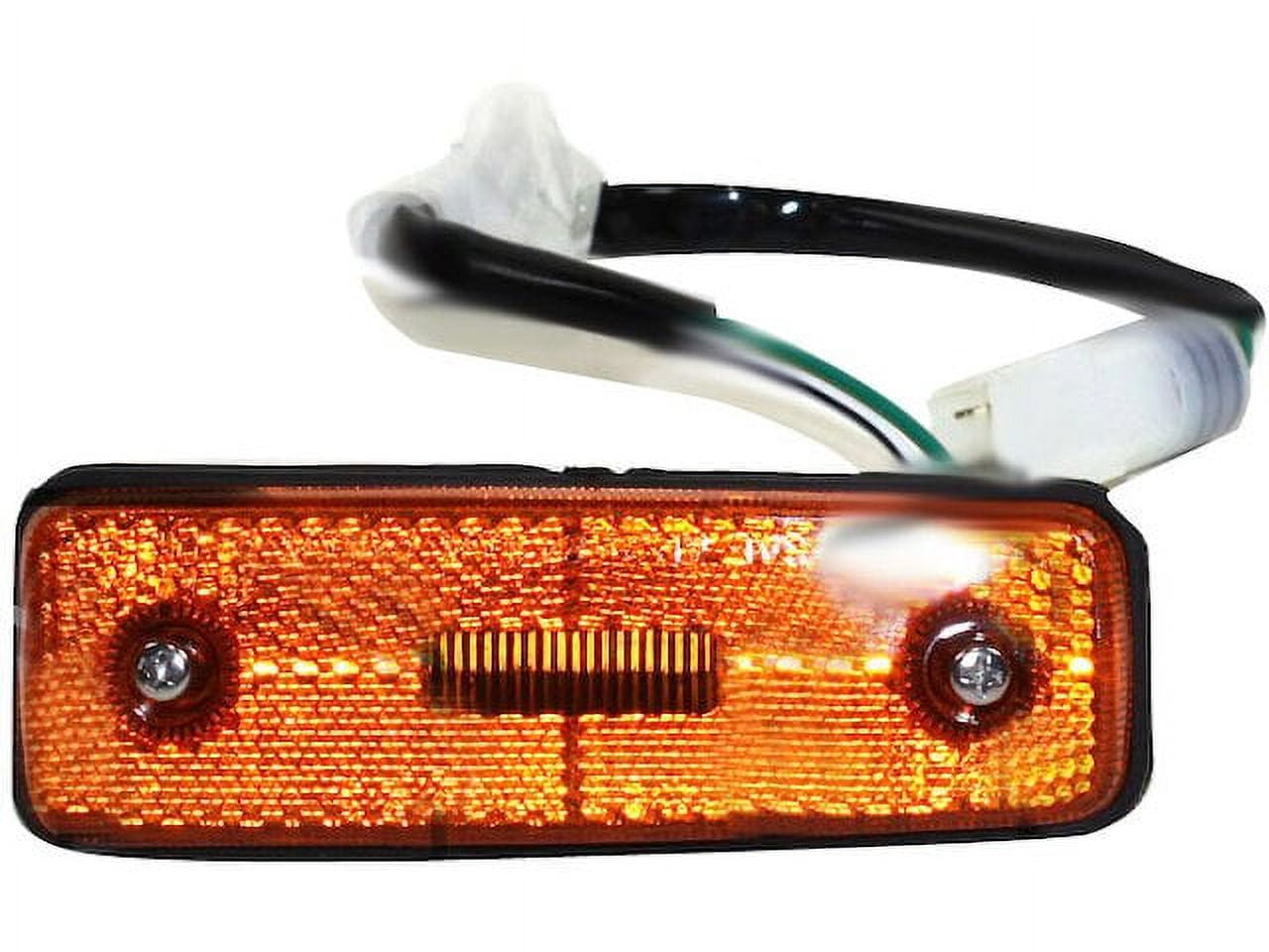 4Pcs White Front Rear Bumper LED Side Marker Light Lamps For
