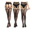 thumbnail image 2 of Wweixi Bas Résille Chaussettes Bas Taille Haute Extensible Cuisse Lingerie Collants Vêtements pour Femmes Mode Collants pour Femmes 1193 Taille Unique, 2 of 3