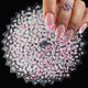 thumbnail image 1 of Puyokinm 30 hojas de stickers para uñas con flores blancas y rosas, 1 of 7