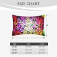 thumbnail image 4 of Picia Colorful Tie Dye Stained Glass 3 Pattern Plush Pillow Case – Soft and Cozy Cushion Cover, Hypoallergenic Throw Pillow Case for Home Decor-14"x20", 4 of 6