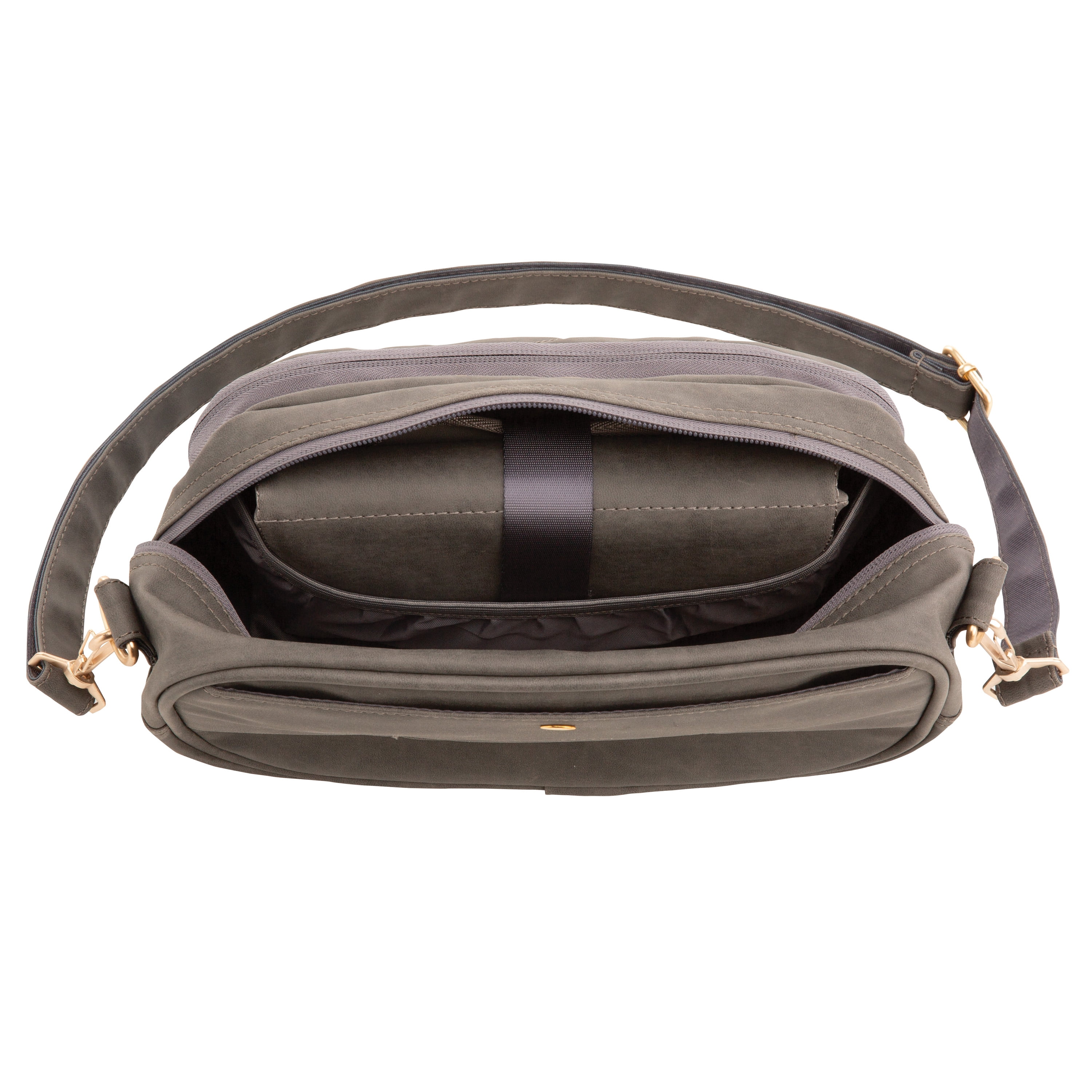 MoDRN Emma Lets Go Crossbody, Unisex, Gray Handbag, 6.89 in, Zipper, Toddler, Polyester