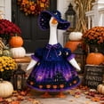 thumbnail image 5 of AYktou Halloween Porch Geese Outfits Set, 23 Inch Garden Goose Clothes with Hat, Elegant Purple Clothing Set Fall Lawn Goose Dress Yard Geese Costumes for Outdoor Patio Lawn Garden Decor, 5 of 6