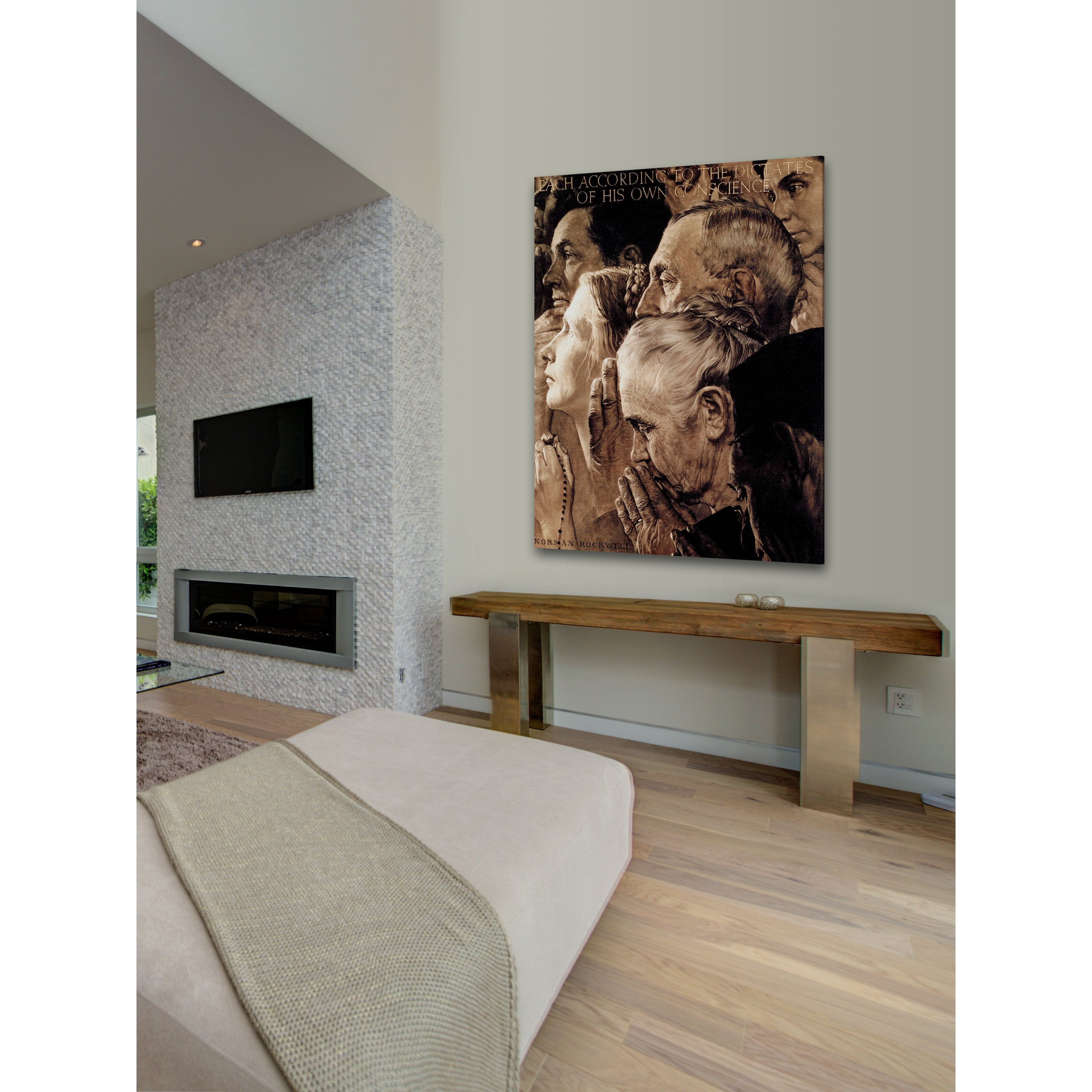 Marmont Hill "Freedom of Worship" by Norman Rockwell Painting Print on Canvas