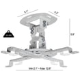 thumbnail image 5 of Support de Projecteur de Plafond Universel Inclinable et Pivotant Supportant jusqu'à 30lbs, 5 of 5