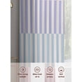 thumbnail image 6 of Abstract Stripe Sheer Curtains 84 Inch Long 2 Panels, Classic Pink Blue Lines Art Light Filtering Rod Pocket Curtains, Sheer Voile Drapes for Living Room Bedroom, 52"x84", 6 of 8