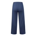 thumbnail image 5 of KAUOD Girls Wide Leg Straight Sweatpants Casual Elastic Waist Solid Soft Comfy Pants for Kids Summer Loose Fit Clothes, 5 of 5