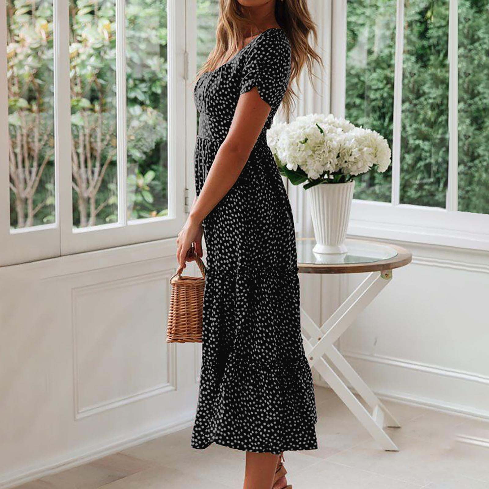 andresd decollete dot dress ブラック　sサイズ decollete dot dress | ANDRESD