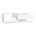 thumbnail image 4 of Modern White Coffee Table with LED Lights & Storage | 39.4" Living Room Side Table with Tempered Glass Top & Particle Board Construction, 4 of 15