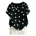 thumbnail image 1 of Leutsin T-Shirt Ample Décontracté d'Été pour Femme à Col Rond et Manches Courtes à Imprimé Floral, 1 of 3