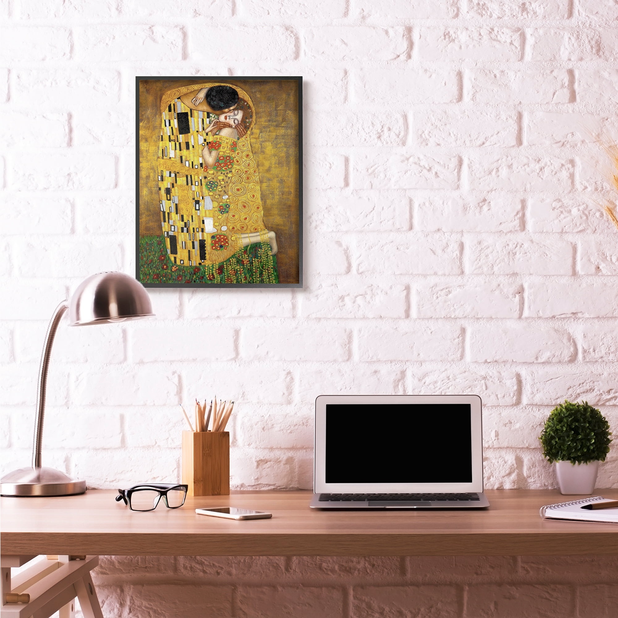Stupell Industries Patterned Gold Green Classic Figure Painting Framed Wall Art by Gustav Klimt