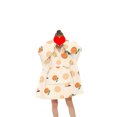 thumbnail image 3 of goowrom Family Cartoon Digital Printing Lamb Wool Warm Hooded Blanket, 3 of 10