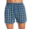 thumbnail image 3 of Onimisc Men's Big and Tall Underwear 100% Cotton Boxer Shorts Classic Plaid Woven Boxers for men, 5 Pack, 3 of 9