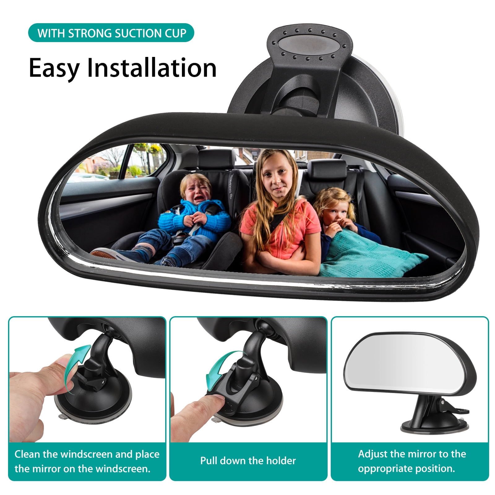 baby car mirror with suction cups