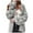 Gray, variant on Fesfesfes Women Cardigan Women Top Cardigan Solid Color Medium And Long Term Outwear Long Sleeve Coat
