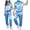 Light Blue, variant on yboeqw Retro Unisex 2 Piece Party Tracksuit Full Zip Stand Collar Color Block Jacket Elastic Cuff Jogger Pants for 80s Themed Event Cosplay