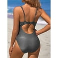 thumbnail image 5 of Charmo Sexy V Neck One Piece Swimwear for Womens High Cut Bath Suit Tummy Control Swimsuit, 5 of 5