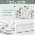 thumbnail image 4 of White Flower Curtains 27Inches Wide 36 Inches Length 2 Panels Beautiful White Floral Rod Pocket Window Curtain Plant Printed Curtains for Kitchen Bathroom, 4 of 6