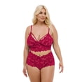 thumbnail image 4 of MINTREUS Lingerie for Women Lace Pajamas Lingerie Set High Waist Sleepwear Bra and Panty 2 Piece Nightwear S-2XL, 4 of 5