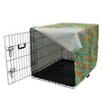 thumbnail image 3 of Cartoon Animal Dog Crate Cover, Comic Animal Faces on Colorful Dots Happy Fun Characters, Easy to Use Pet Kennel Cover for Medium Large Dogs, 35" x 23" x 27", Multicolor, by Ambesonne, 3 of 6