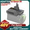 Battery Adapter for GreenWorks 40V Li-Ion Battery 29472 29462 29252 20202 Convert to for Dyson V6 SV04 DC58 DC59 DC62 DC72 DC74 Absolute Animal Motorhead Slim SV03 SV04 SV05 SV07 SV09 Animal tools
