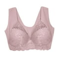 thumbnail image 3 of Aayomet Push Up Bra Wirefree High Support Bra for Women Small to Plus Size Everyday Wear, Exercise and Offers Back Support,Pink XL, 3 of 4