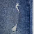 thumbnail image 3 of KIDSCOOL SPACE Big Boys Jeans,Kids Elastic Band Inside Ripped Holes Denim Pants,Deep Blue,9-10 Years, 3 of 5