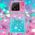 thumbnail image 4 of Funda para Xiaomi 13T/13T PRO 5G Brillantina Líquida Divertida Reluciente y con Cristales en Movimiento Cuerpo Cruzado con Cordón Ajustable, 4 of 5