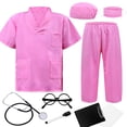 thumbnail image 1 of Bata médica rosa para niños con diseño de Doctor Costume ZZIHAN con Access., 1 of 7