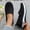 Black, variant on Women Shoes Slip On Sneakers for Women Wide Width Breathable Knit Walking Shoes Comfort Memory Foam Non Slip Soft Sole Casual Flats Scalloped Edge Lightweight Summer Tennis Shoes for Women Daily