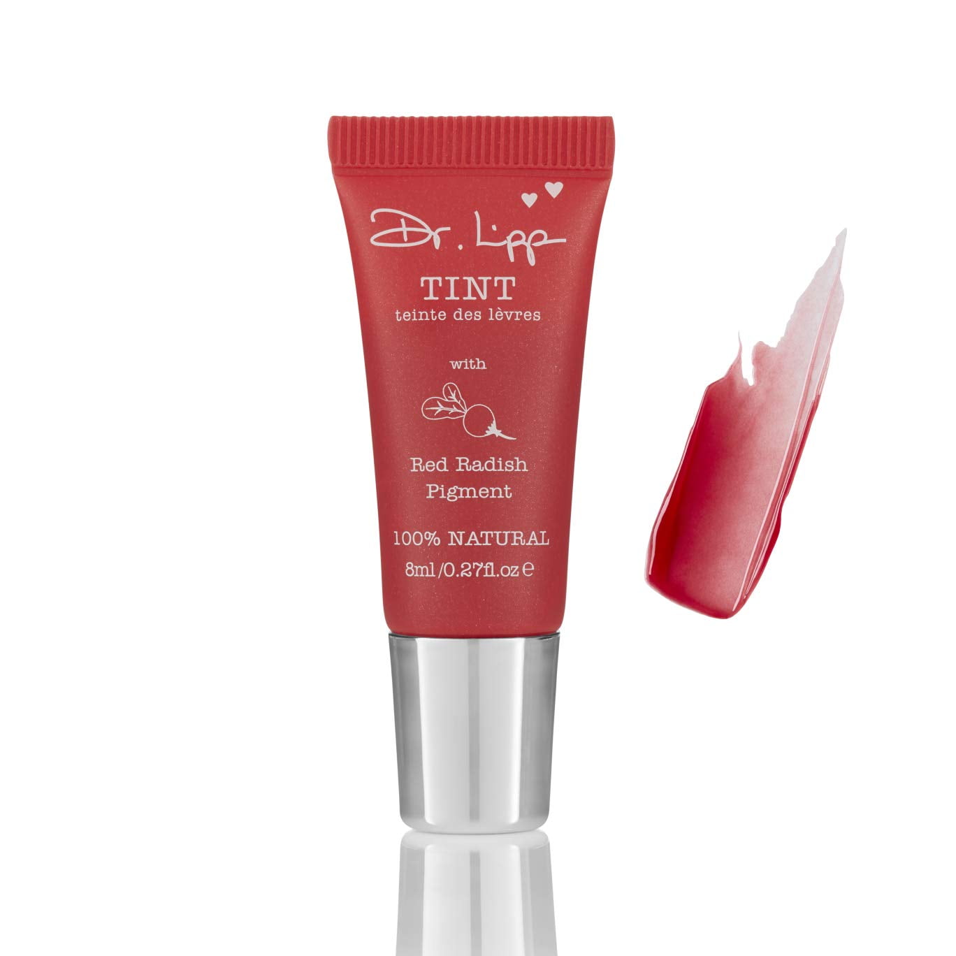 Dr. Lipp Natural Lanolin Tinted Lip Balm Red Radish Moisturizing Gloss For Dry Chapped Lips