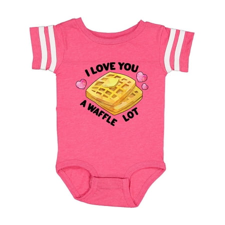 

Inktastic Valentine s Day I Love You a Waffle Lot with Hearts Gift Baby Boy or Baby Girl Bodysuit