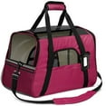 thumbnail image 2 of Pet Carrier Bag, Dog Carrier with Mesh Window, Breathable, Collapsible, Easy Storage, for Small Large Cats Dogs, Rose Red, 2 of 7