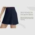thumbnail image 5 of RQYYD Women's 16" Golf Skorts Skirts 5 Pockets High Waisted Stretchy Tennis Skirt Athletic Workout Running Navy M, 5 of 6