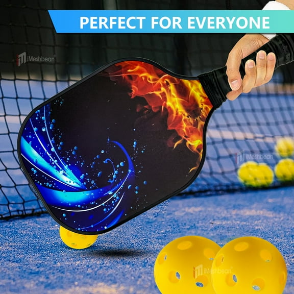 iMeshbean Pickleball Paddles Fiberglass Surface 14mm Outdoor Sport Pickleball Racket