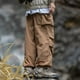 thumbnail image 5 of Pantalones de paracaídas con doble pliegue para hombre - Pantalones cargo con bolsillos grandes, nailon y spandex, M-XXXL, 5 of 7