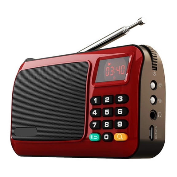 Mini FM Radio Speaker Music Player TF Card USB For PC iPod Phone With LED Display