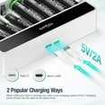 thumbnail image 5 of HiQuick Fast Charging 8 Bay Battery Charger for NiMh NiCD AA AAA Rechargeable Batteries, 5 of 8