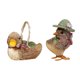 thumbnail image 2 of Straw Small Duck Chick Figurine With Bowknot Weaving Animal Statue For Doll Orna, 2 of 5
